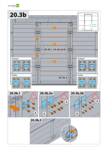 Установка промышленных ворот с наклонным низким типом монтажа